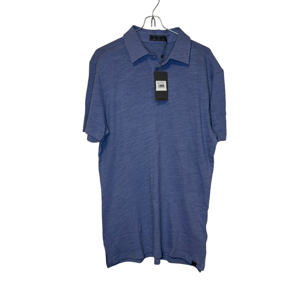 G/Fore Men's Polo Shirt Slim Fit Clubhouse‎ Cotton Short Sleeve Blue Medium NWT